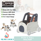 Prego Baby Push n Pull Walker 4 In 1 Walker Wagon Trolley For Kid