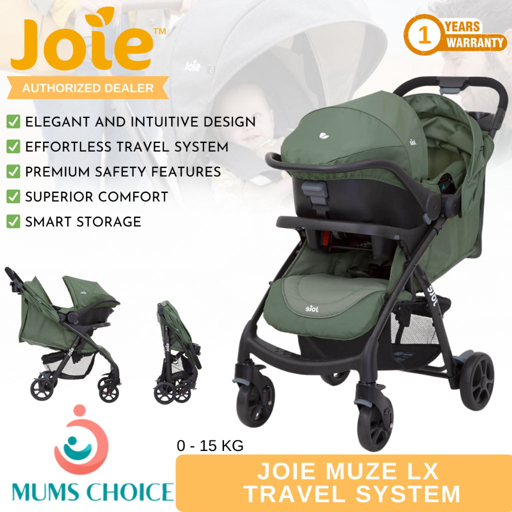 Joie Muze Lx Travel System (Stroller With Car Seat)