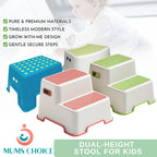 Mums Choice Wider Dual-Height 2-Step Stool for Kids