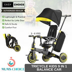 Easy choice 9 in 1 baby  stroller Kids tricycle balance car