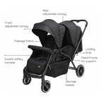 Kidilo Premium Baby Duo Stroller with Bassinet Newborn Ready Lightweight Foldable High-View Pushchair