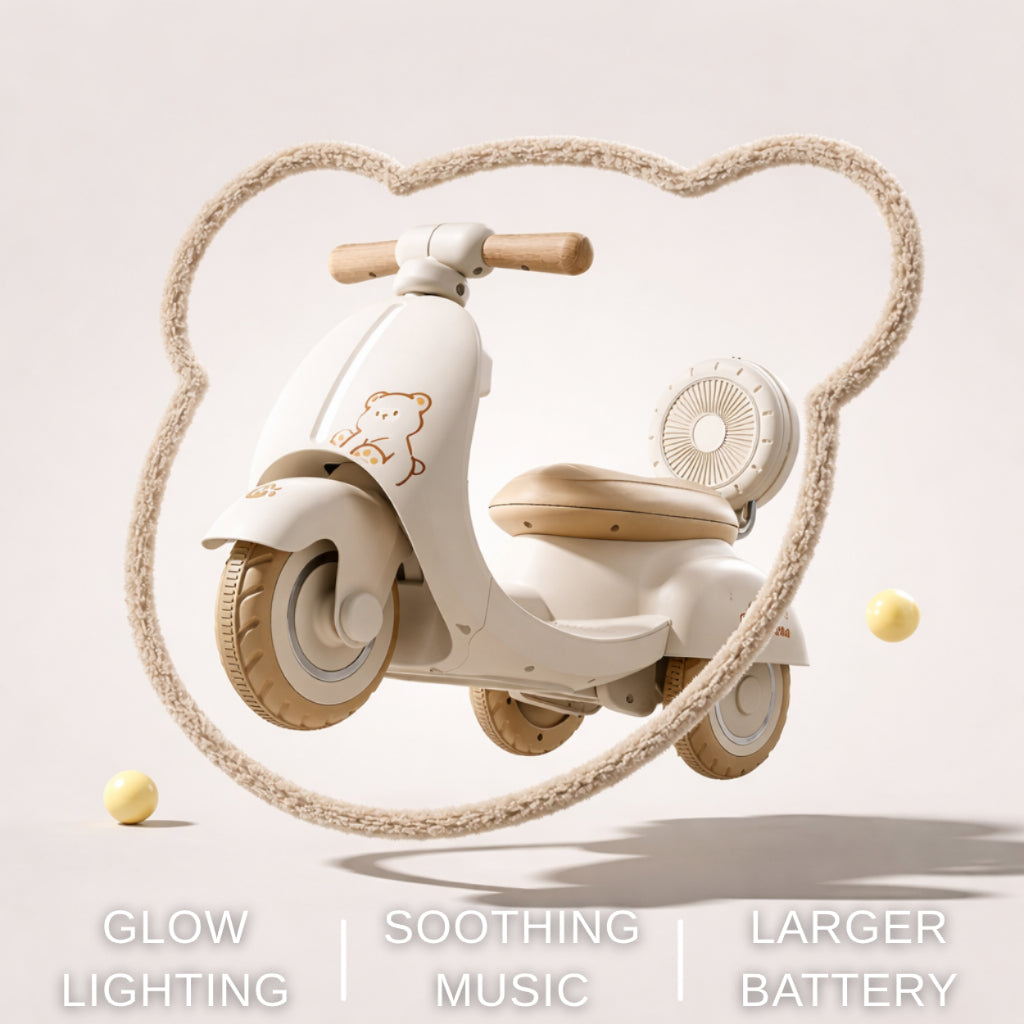 Easy Choice Premium Kids Electric Ride-On Tricycle – Remote Control, Lights & Elegant Design