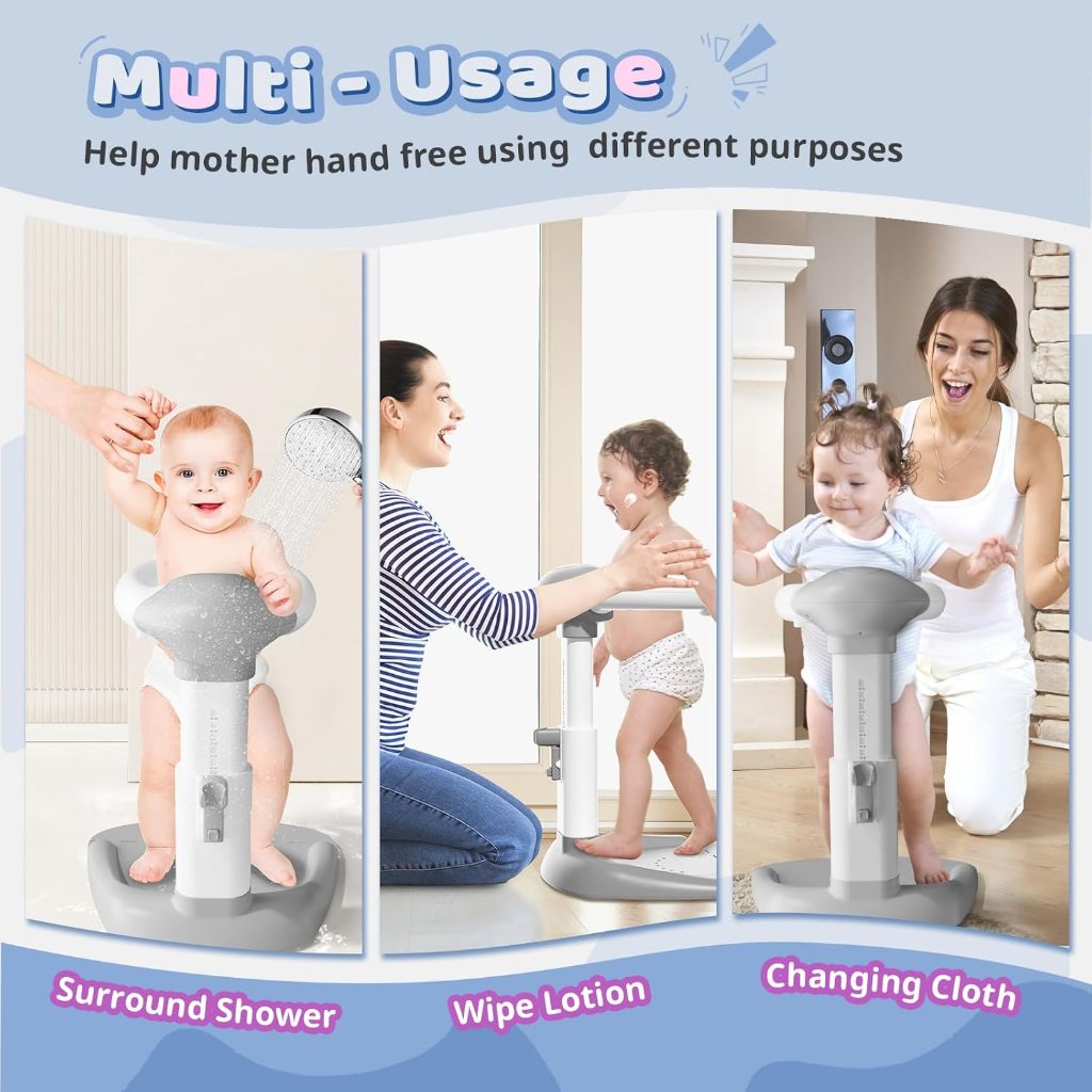 Mums Choice Baby Bath Training Stand Anti-Slip Baby Shower Standing Support