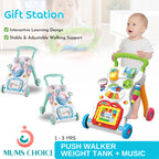 Gift Station Children Music Push Walker (with Weight Tank )