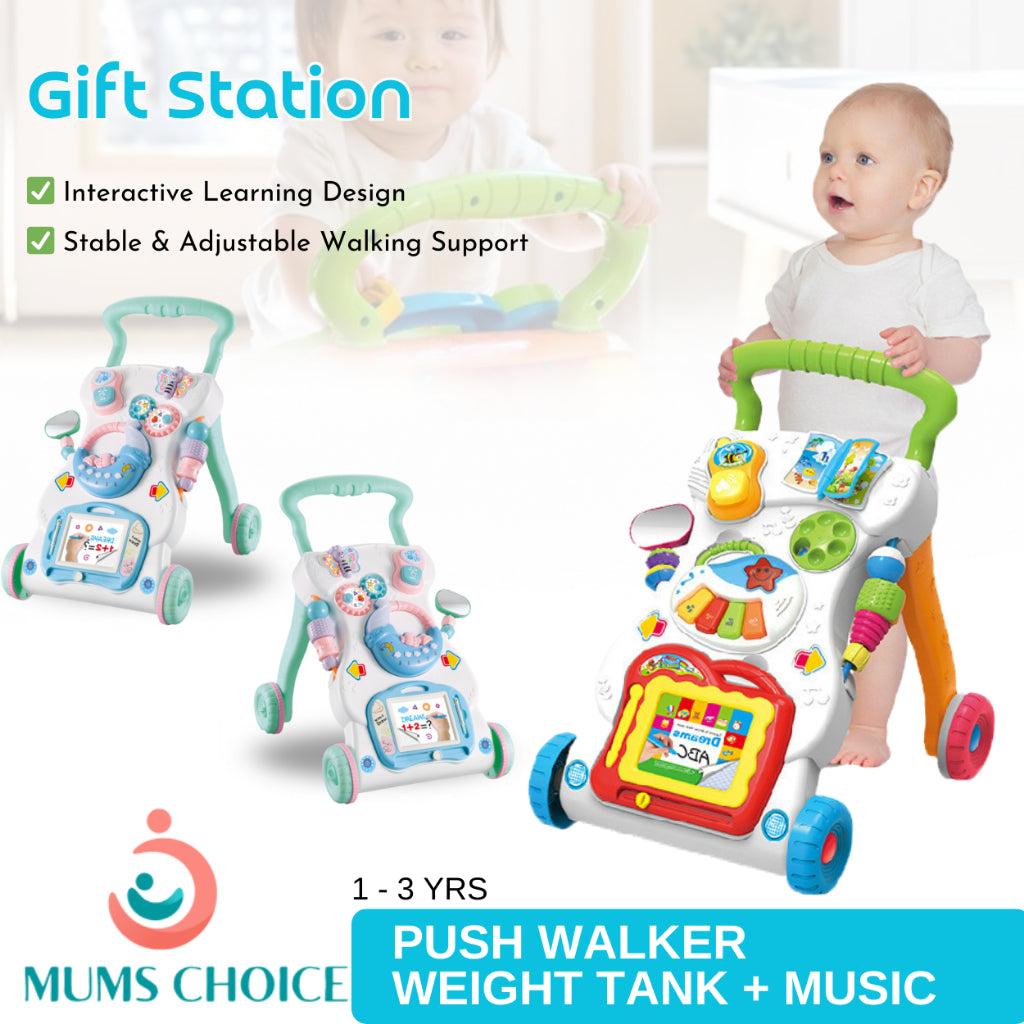 Gift Station Children Music Push Walker (with Weight Tank )