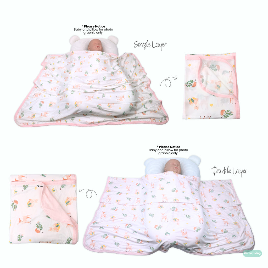 Koala Living Baby Soft Bamboo Blanket Single Layer / Double Layer
