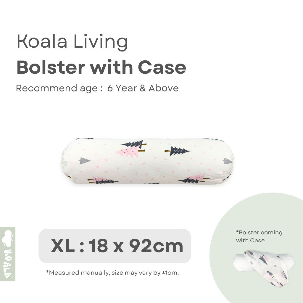 Koala Living 100% Pure Combed  Cotton Toddler Bolster With replacement Cover