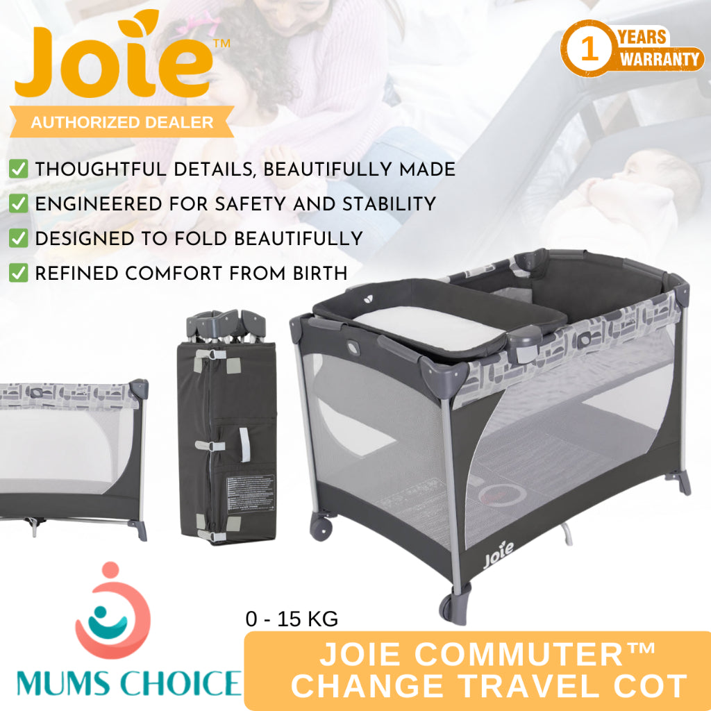 Joie Commuter Change Travel Cot-Logan