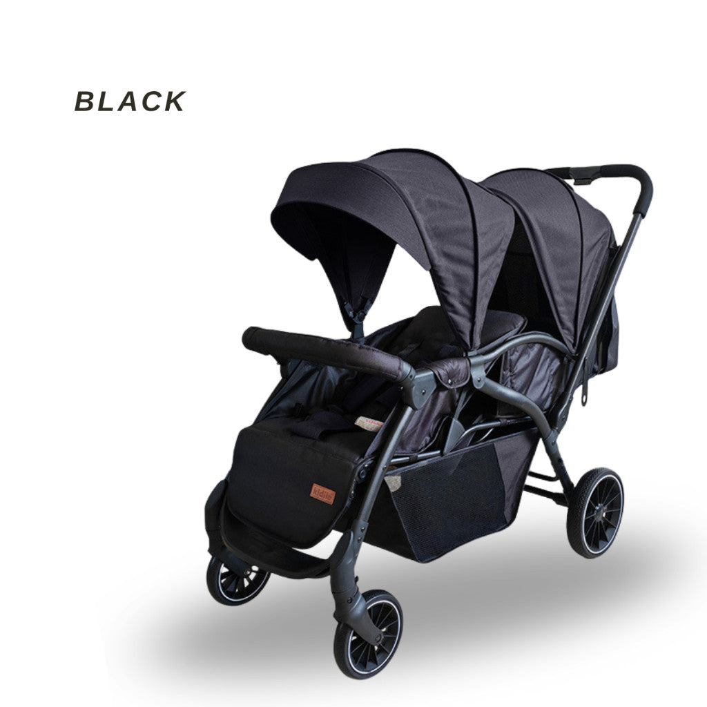 Kidilo Premium Baby Duo Stroller with Bassinet Newborn Ready Lightweight Foldable High-View Pushchair