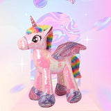 Unicorn Figure Flip Sequin Standing 95cm Gifts