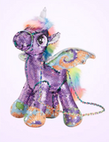 Unicorn Sequin Satchel Bag With Chain, Gifts for Girls-38cm