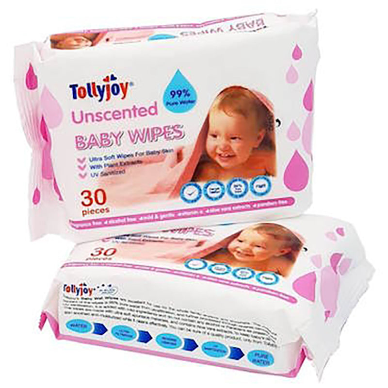 Tollyjoy Unscented Wipes  2 x 30s